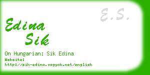 edina sik business card